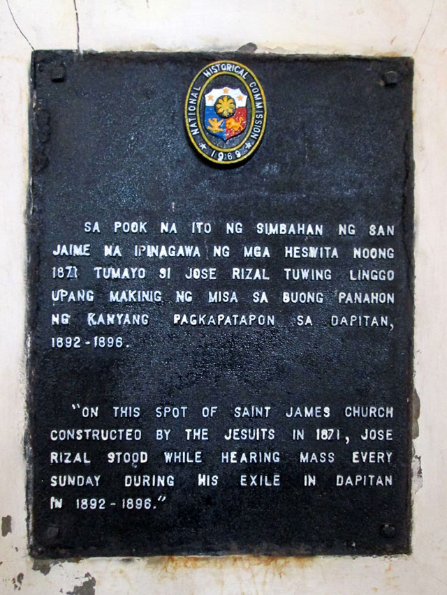 Marker in St. James the Greater Church. 
