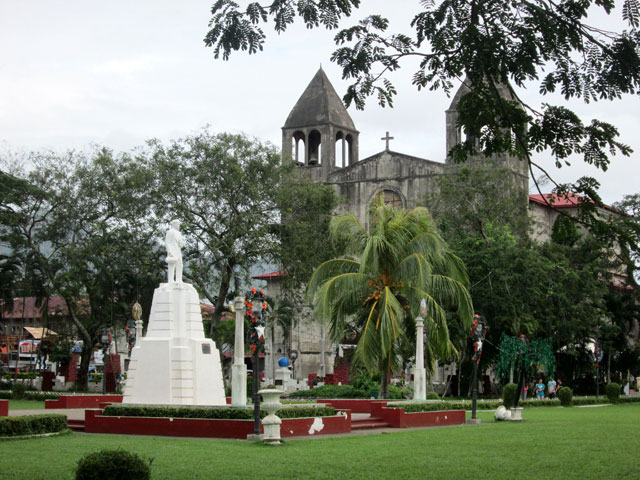 Dapitan plaza, which Dr. Jose P. Rizal designed. At the background is St. James the Greater Church.