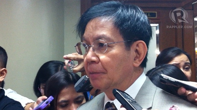 'BAD IMAGE.' Sen Panfilo Lacson says the Senate cannot argue with COA's request for documents, especially at a point when its public image is low. Photo by Ayee Macaraig 