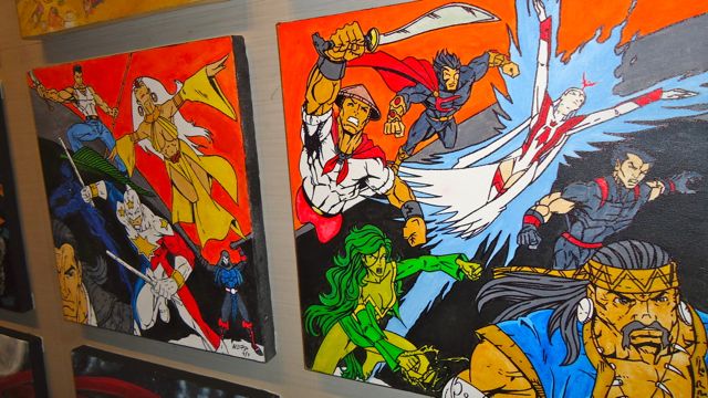 MORE PINOY SUPERHEROES. Artwork at the Comics Arthology Exhibit