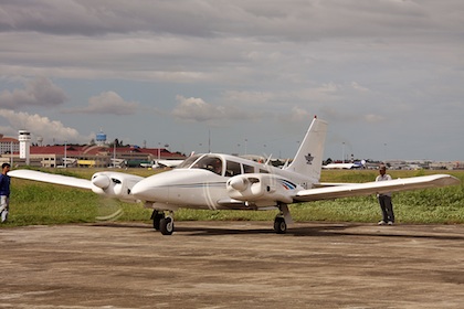 Piper Seneca owned by Aviatour. Photo taken from company website
