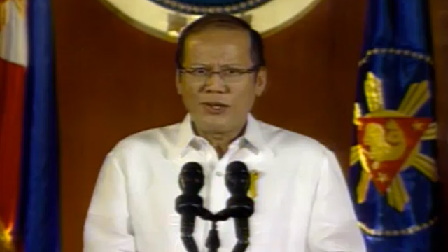 STOP MISDIRECTION. In his national address, President Benigno Aquino III says the criticism over government spending is nothing but critics misdirecting the main issue of pork misuse. Screenshot from RTVM