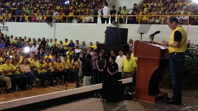 SPIRIT OF LAW. President Aquino says the LP will follow not just the letter but the spirit of laws on campaigning. Photo by Cebu 6th District Rep Luigi Quisumbing 