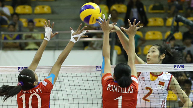 TOO BIG. The Chinese proved to be too big a challenge for the Power Pinays. Photo by AVC.