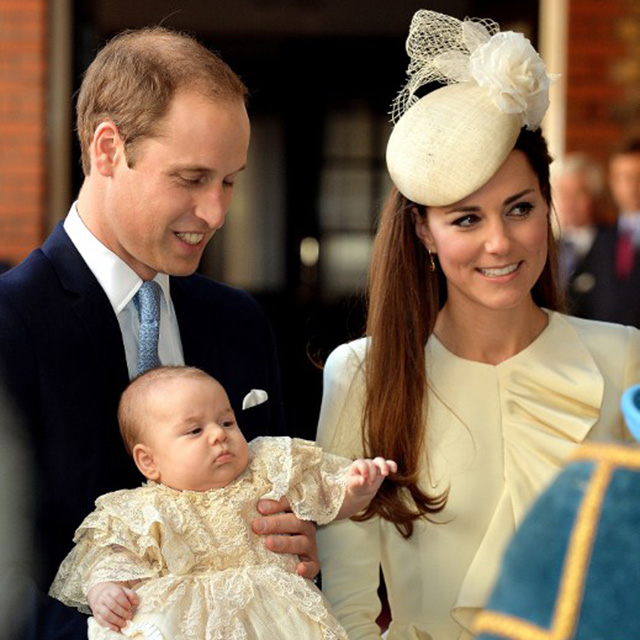 CHRISTENED. Prince William and his wife Catherine gather close friends and family on Wednesday for the christening of their baby son Prince George, in a low-key ceremony. Photo by John Stillwell/AFP