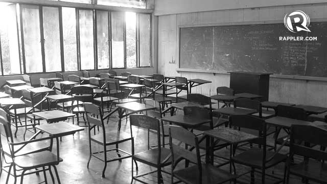 EMPTY. Students ask Paulino where their tuition fees go if the school is not suffering business losses. Photo by Jee Geronimo/Rappler