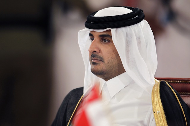 NEW QATAR RULER. A file photo dated 24 December 2012 shows Qatari Crown Prince Sheikh Tamim bin Hamad bin Khalifa Al-Thani attending the opening session of the 33rd Gulf leaders summit in Sakhir Palace, South of Manama, Bahrain. Photo by EPA/STR