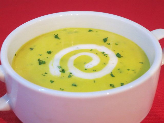 Sweet Potato and Ginger Soup with Cashew Cream 