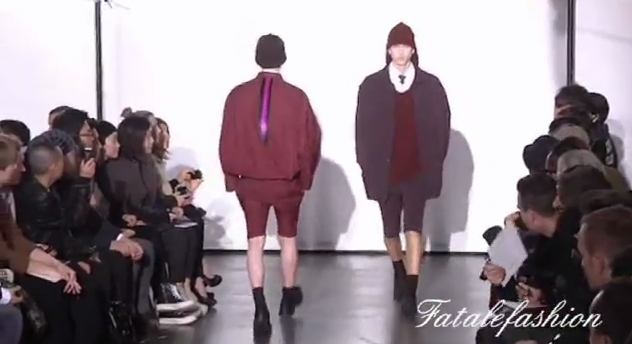 RAF SIMONS FALL-WINTER 2012/2013. Screen grab from YouTube