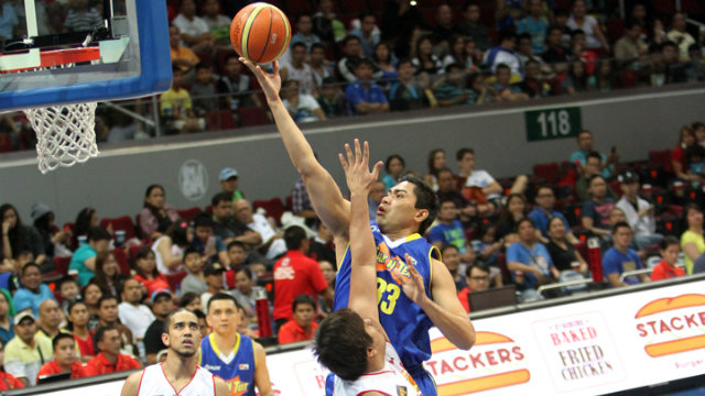 LOCAL CALL. Ranidel De Ocampo rolls in a layup for two. Photo by Nuki Sabio/PBA Images