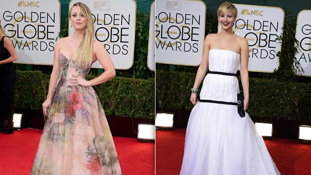PRINCESSES. Stars like Kaley Cuoco and Jennifer Lawrence dressed in gowns fit for royalty. Photos from European Pressphoto Agency