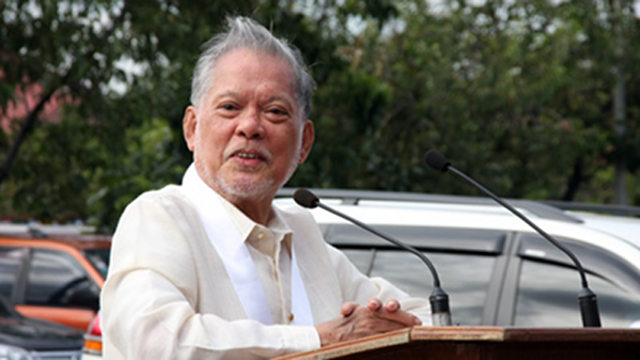 CONSCIENCE VOTE. Former Sen Rene Saguisag says self-interest is the prevailing rule in the Senate but the challenge is to make a conscience vote. File photo by Senate PRIB/Puti Calvelo