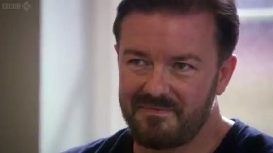 BRITISH COMIC RICKY GERVAIS. Screen grab from YouTube