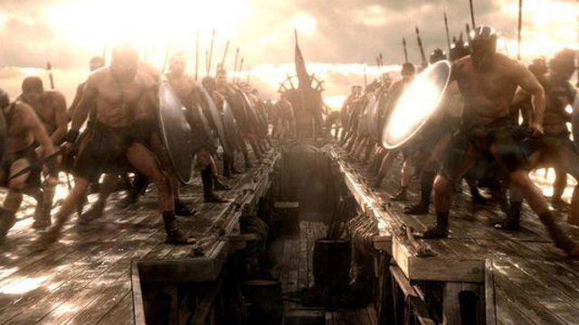 TO BATTLE. A still from '300: Rise of an Empire' promises more heart-pumping battle scenes