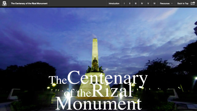 Dalam rangka memperingati seratus tahun Tugu Rizal