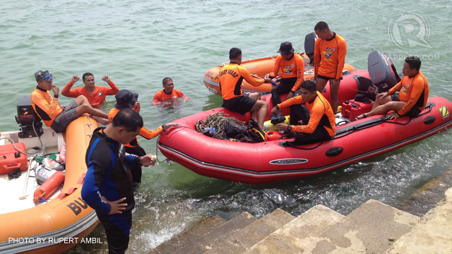 Search and rescue operations ongoing in Masbate. Photo by Rupert Ambil