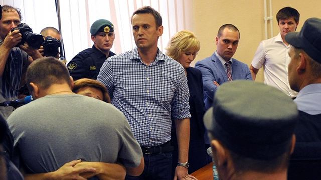 GUILTY VERDICT. Russia's top opposition leader Alexei Navalny is sentenced Navalny to 5 years in a penal colony after finding him guilty of embezzlement in a timber deal.  AFP/Vasily Maximov 