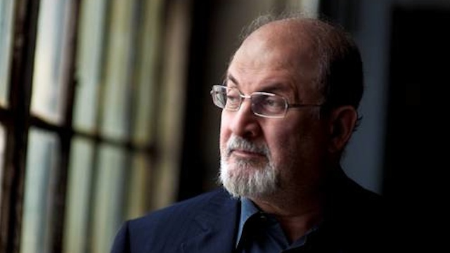 A LIFE IN HIDING. Photo from Rushdie's official Twitter account @SalmanRushdie