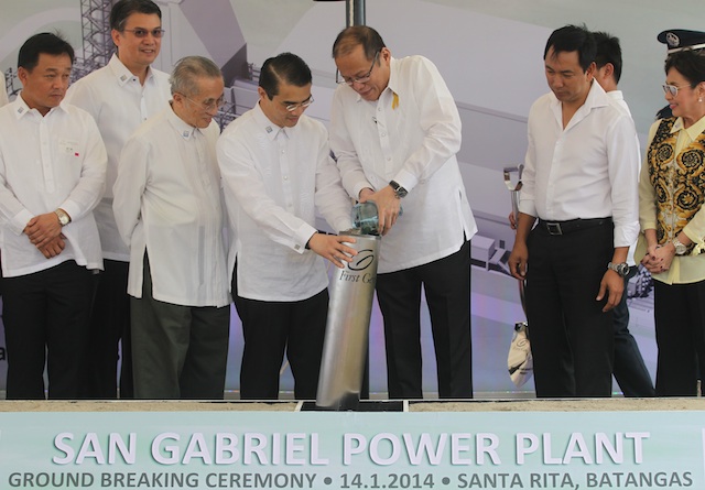 CRUCIAL PLANT. President Benigno Aquino III says the 414-megawatt in San Gabriel power plant will be a crucial source of energy in Luzon. Malacañang Photo Bureau