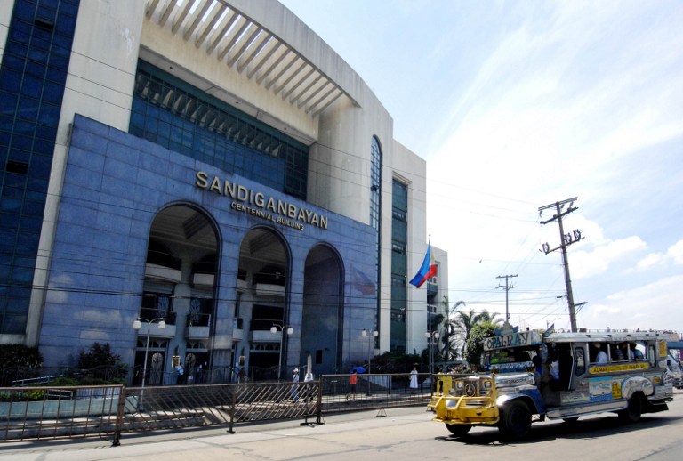 File photo of the Sandiganbayan building in Quezon City. AFP / Romeo Gacad