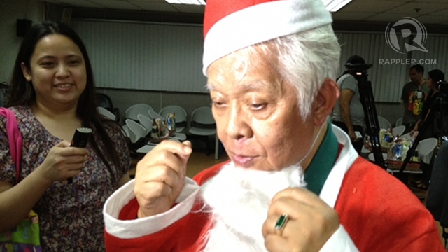 MAIN MAN. Comelec Chair Sixto Brillantes Jr is the Santa Claus who can grant his own wish. Photo by Paterno Esmaquel II