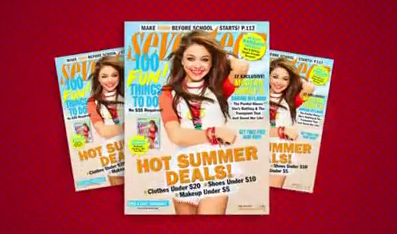 SEVENTEEN MAGAZINE JUNE/JULY 2012 features Sarah Hyland of 'Modern Family' on the cover. Screen grab from YouTube (seventeen.com)