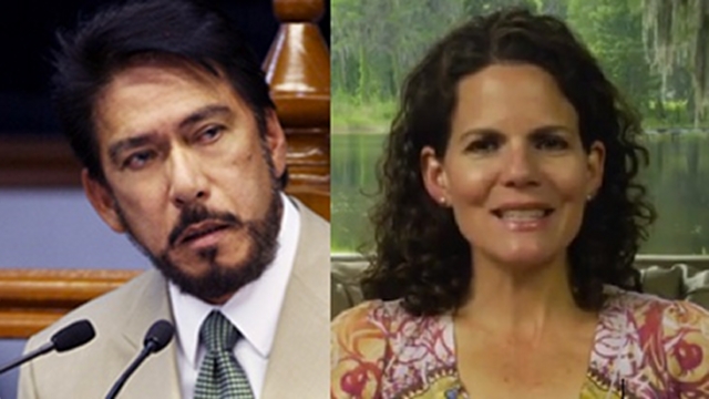 'NO LIABILITY.' Senator Vicente Sotto III's chief of staff says his boss has no liability for copying passages from US blogger Sarah Pope (right) because it was his staff who did it. File photos from Senate website and Pope's blog
