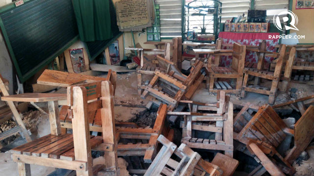 NO CLASSES. Several classrooms in Bohol Province sustained heavy damage, forcing the province to keep classes suspended for another week. 