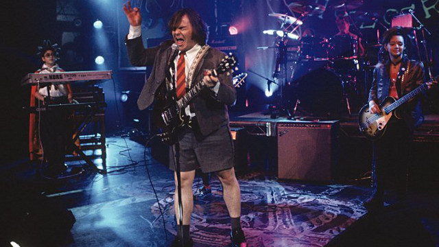 TOO COOL FOR SCHOOL. Jack Black rocks out in a still from 'School of Rock.' Photo from the 'School of Rock' Facebook page