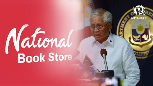 PATRIOTIC GESTURE. Foreign Secretary Albert del Rosario commended National Bookstore for pulling out from its stores all Chinese-made globes showing Beijing's claims in the West Philippine Sea. Graphic by Teddy Pavon