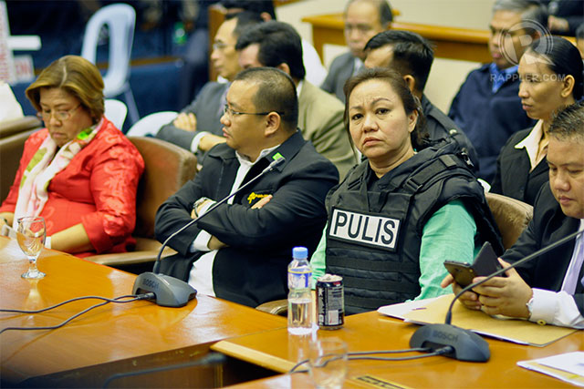 LEGIT INCOME? Janet Napoles insists before senators that the businesses of her husband and siblings, which she refuses to disclose, have allowed her to buy multi-million-peso properties. Photo by LeAnne Jazul/Rappler