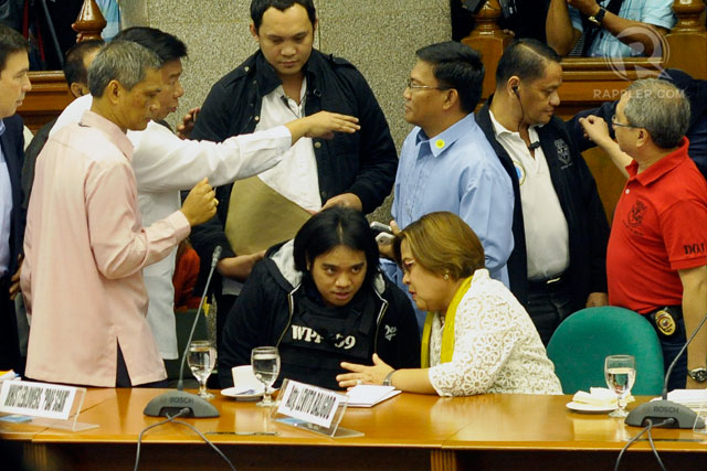 SURPRISE APPEARANCE. State witness Benhur Luy appears unexpectedly at the Senate blue ribbon committee hearing on the pork barrel scam September 12. Photo by LeAnne Jazul/Rappler