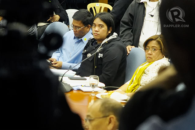 TELL ALL. Whistleblower Benhur Luy details to the Senate Blue Ribbon Committee what he knows about the pork barrel fund diversion scheme. Photo by LeAnne Jazul/Rappler