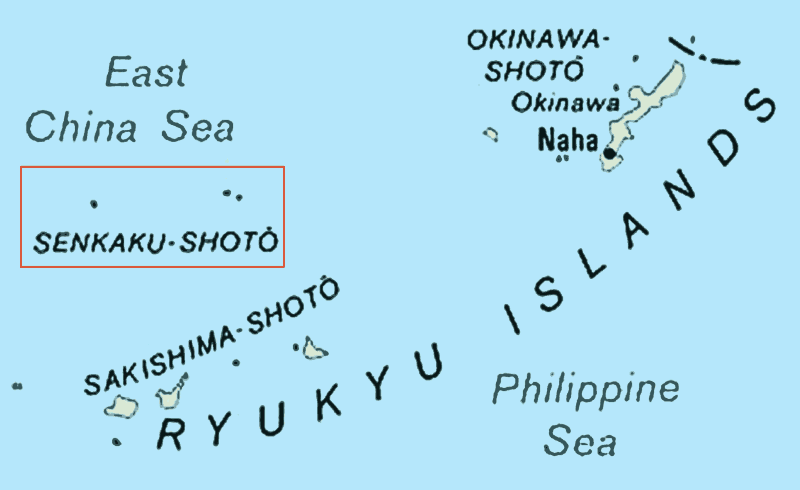 EAST CHINA SEA ISLANDS known as Diaoyu by Beijing and Senkaku by Tokyo. Photo courtesy of Japan Security Watch, New Pacific Institute