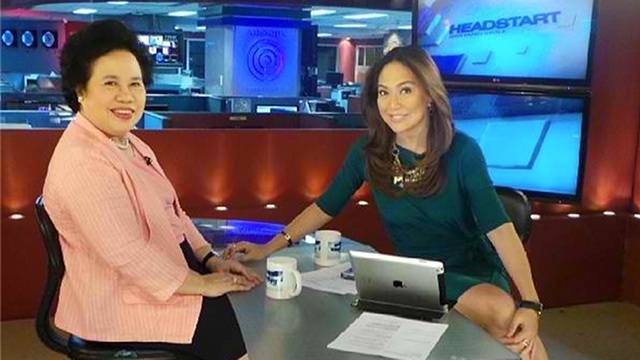 'BRIBERY IS BRIBERY.' Sen Miriam Defensor Santiago rejects President Aquino's statement that there is no bribery after the fact, saying there is no time element for bribery in the law. Photo from Karen Davila's Instagram account 