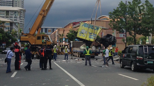 PRAYERS. The truck carried 3 passengers who died from the Serendra blast. 