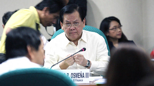 'STOP TOLERATING.' Senator Serge Osmeña will move to strike out the speech of Senator Miriam Defensor Santiago from the Senate records, calling it "way out of line." File photo by Cesar Tomambo/Senate PRIB 
