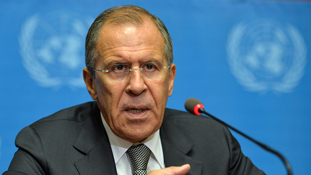 SYRIAN CRISIS. Russian Foreign Minister Sergei Lavrov speaks during his press conference on situation in Syria, in Moscow, Russia, 26 August 2013. File photo by EPA/Maxim Shipenkov