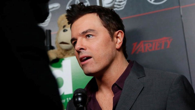 BAD JOKE? Seth MacFarlane in a photo posted on Facebook by the Noreen Fraser Foundation against cancer