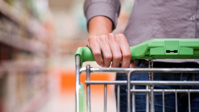 Grocery cart image via Shutterstock.