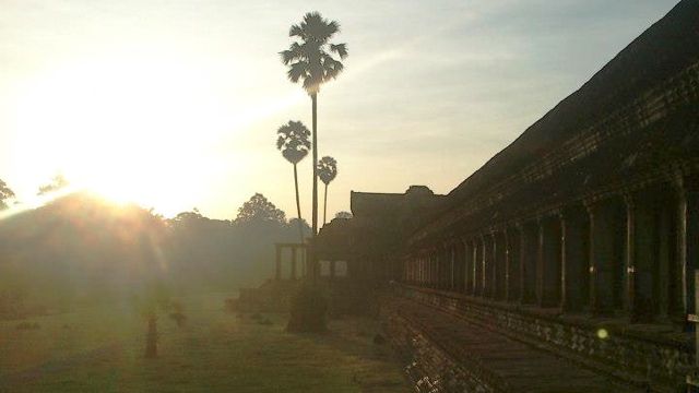ANGKOR WAT SUNRISE FROM the inside