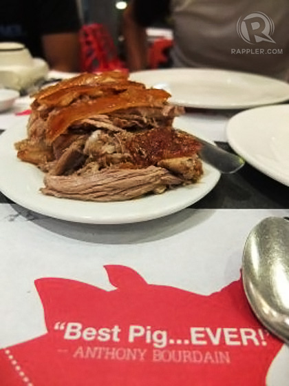 SINFULLY GOOD. Zubuchon's lechon was a must-try for visitors