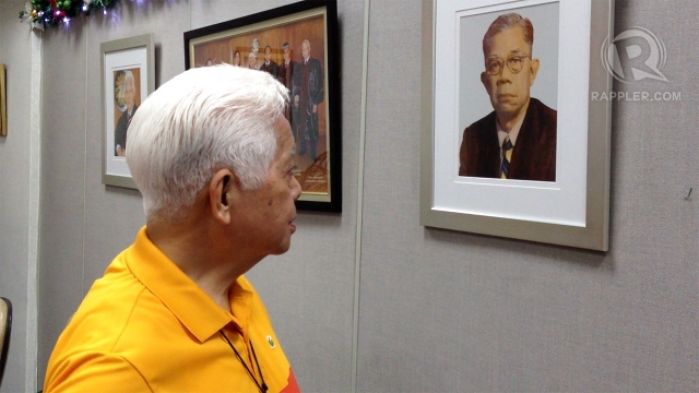 FATHER'S PORTRAIT. It's a reminder for Comelec Chair Sixto Brillantes Jr. Photo by Paterno Esmaquel II