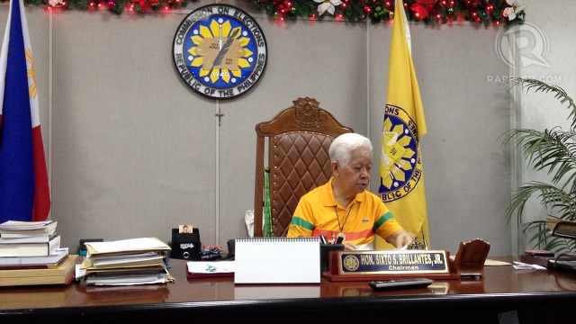 SECOND YEAR. Comelec Chair Sixto Brillantes Jr marks the anniversary of his appointment two years ago, Jan 16, 2011. Photo by Paterno Esmaquel II