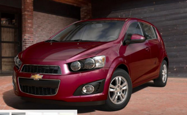 LIMITED EDITION. Cehverolet came up with a "deep magenta metallic" version of the Sonic. Photo screengrabbed from Chevrolet's website.