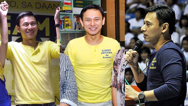 CAMISA DE CHINO. Sonny Angara dons the shirt worn by the working class when on the campaign trail. Photos from the Sonny Angara Facebook page