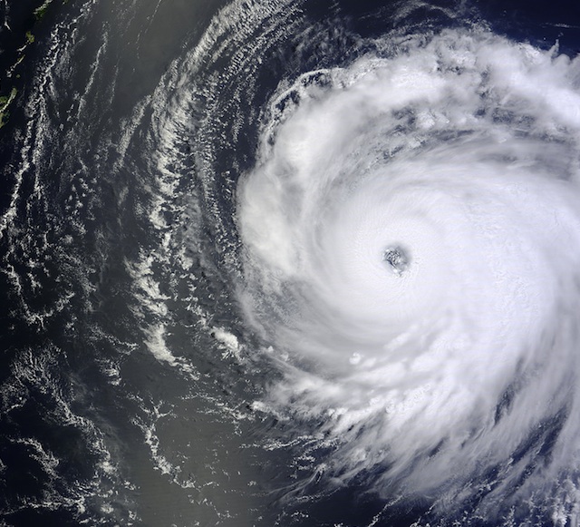 DANGER IN THE PACIFIC. The MODIS instrument aboard NASA’s Terra satellite captured this visible image of Typhoon Soulik and its clear eye on July 10, 2013 at 2:10 UTC as it moves through the northwestern Pacific Ocean. Photo by the NASA Goddard MODIS Rapid Response Team