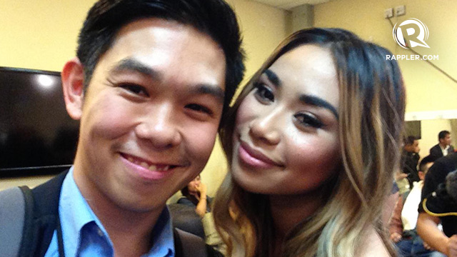 Josh Villanueva with Jessica Sanchez who sang both the Philippine and US national anthems before the #PacRios fight.