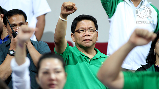 Enriquez during the singing of the DLSU alma mater. The Green Archers lost the game to FEU, 48-46. Photo by Josh Albelda.