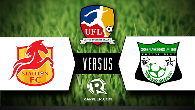 EVENLY MATCHED. Stallion FC and Green Archers United come up even on UFL opening day